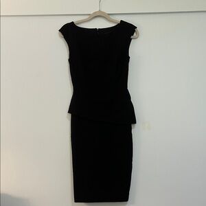 White House Black Market Classic Black Midi Dress